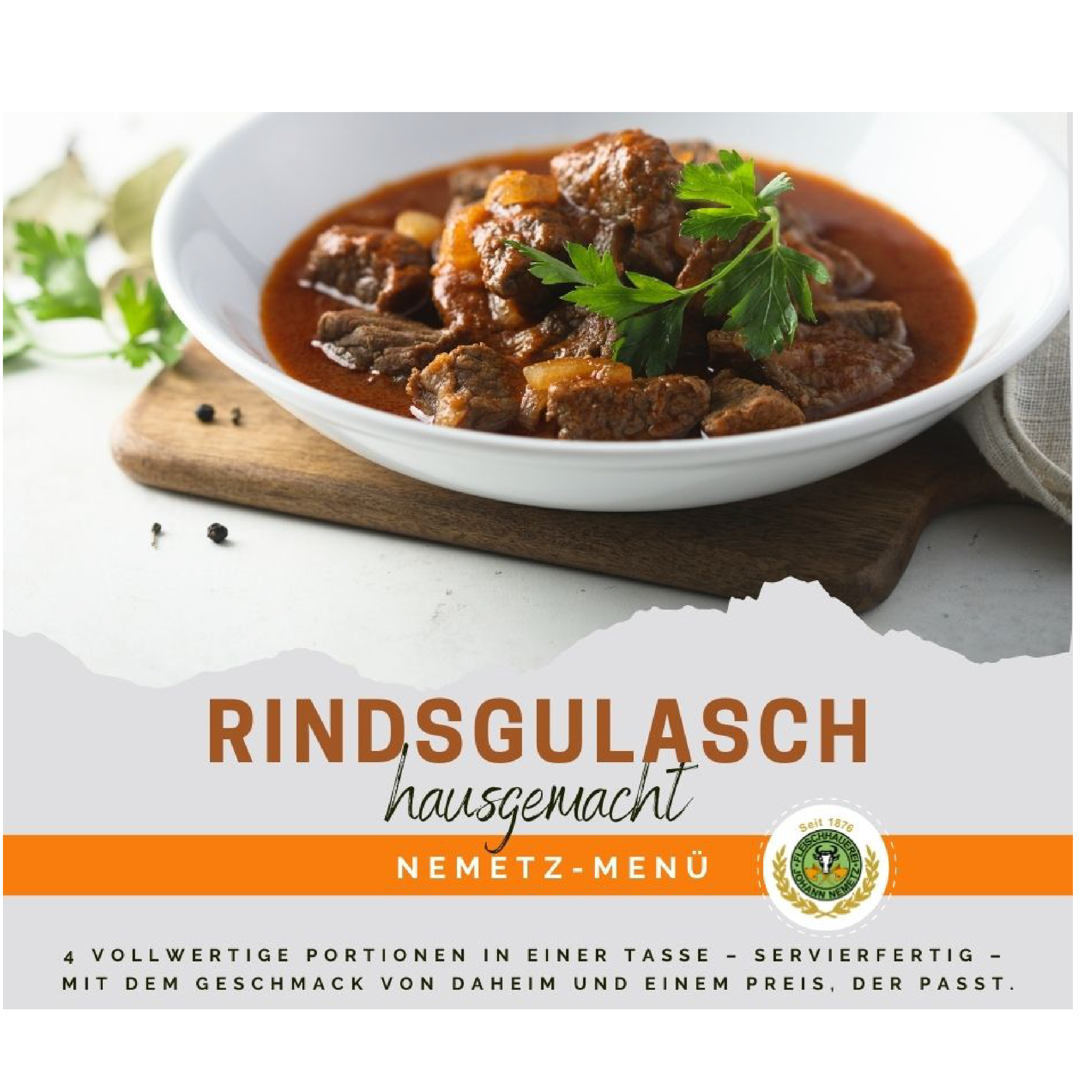 Hausgemachte Rindsgulaschsuppe, 5kg, fertig gekocht & tiefgekhlt