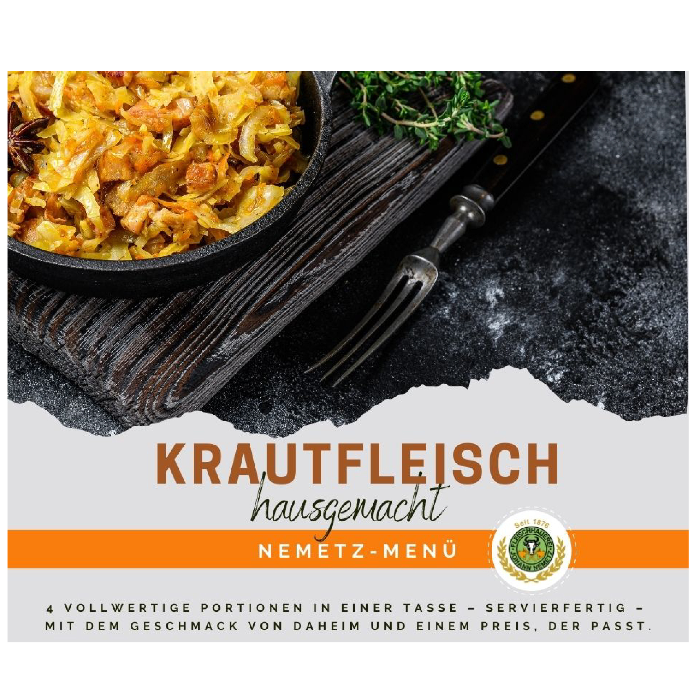 Hausgemachtes Szegediner Krautfleisch, 4 Portionen, fertig gekocht