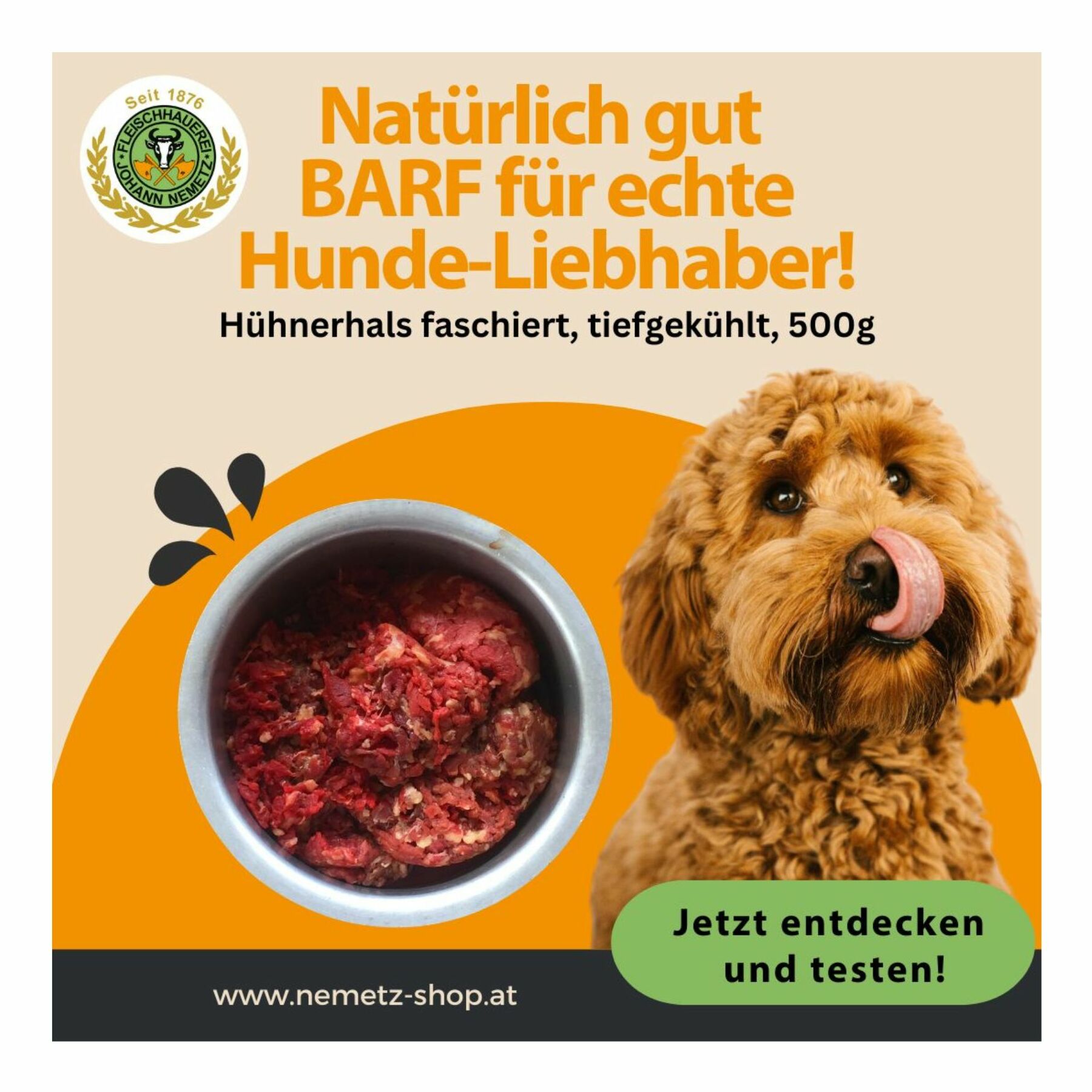 Hund Hhnerhals faschiert