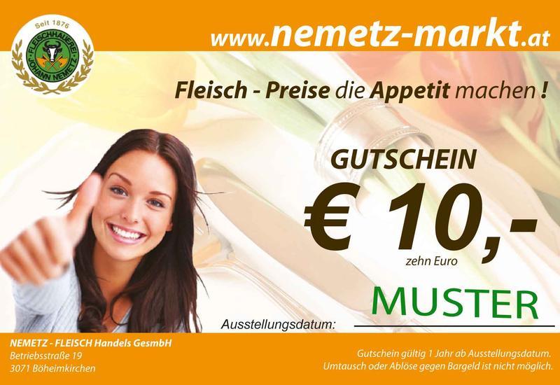 Wertgutschein 10 Euro