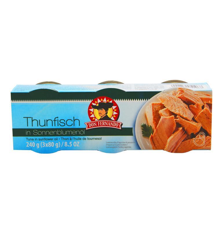 Thunfisch in Sonnenblumenl 240g (3x80g)