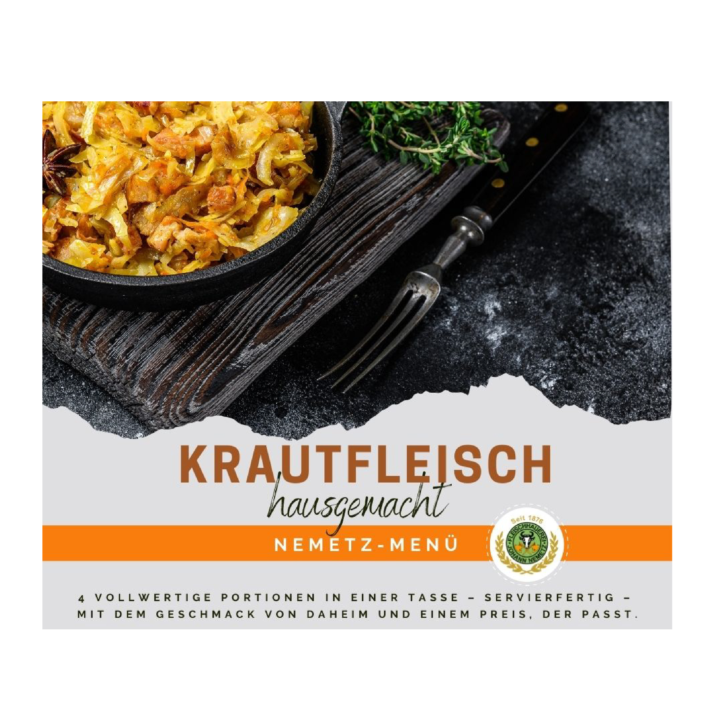 Hausgemachtes Szegediner Krautfleisch, 4 Portionen, fertig gekocht