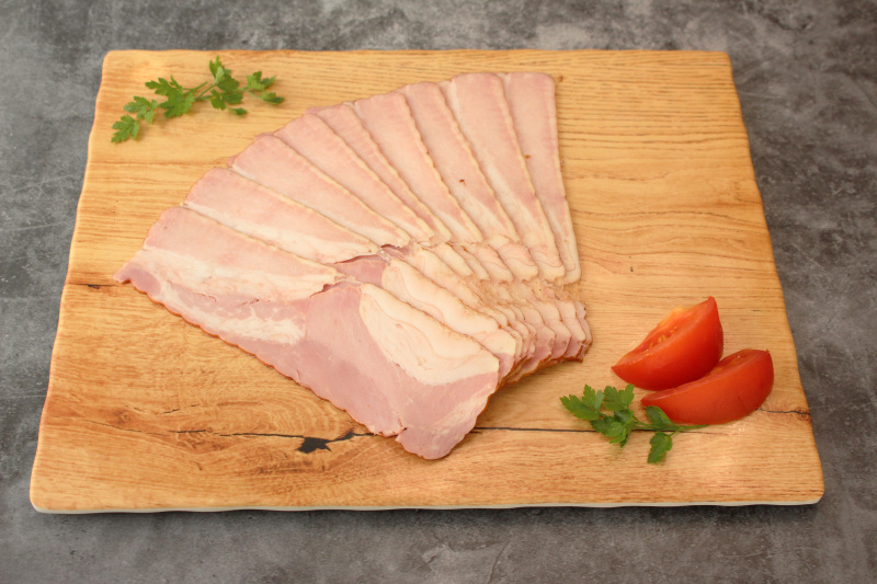 Frühstücksspeck geräuchert, geschnitten Frühstücksspeck geräuchert, geschnitten
