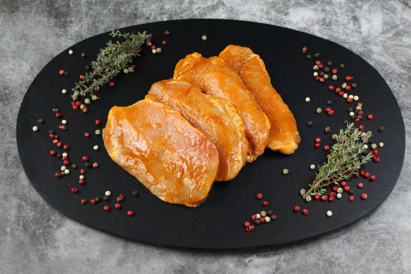 Schweine Karreesteak mariniert 6x 160g Schweine Karreesteak mariniert 6x 160g
